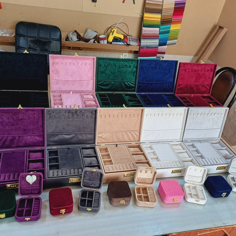 جعبه زیورآلات دو طبقه قفل رمزدار