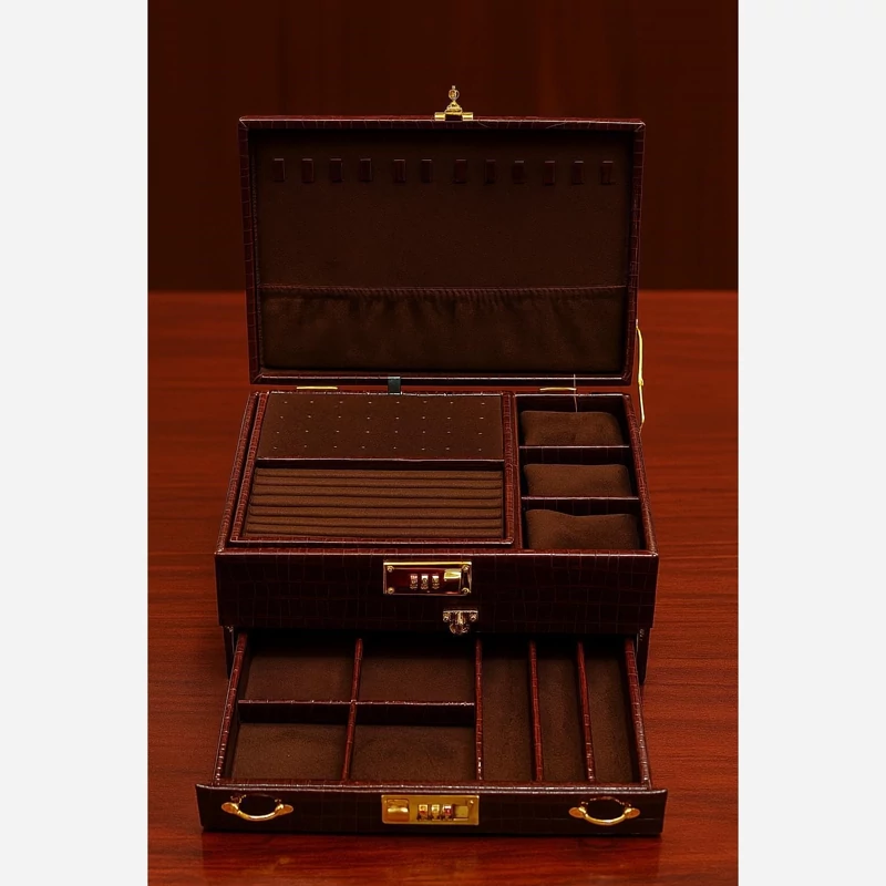 صندوقچه جواهرات چرمی